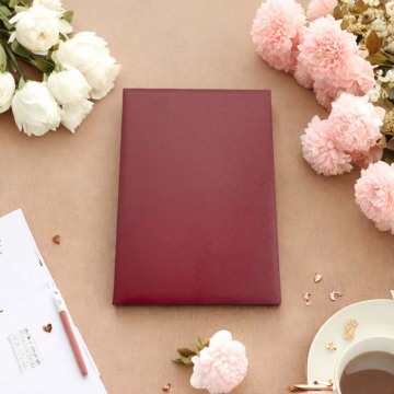 Professional Leather Folder for Office Document Storage