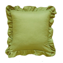Modern Solid Color Wooden Ear Lace Pillow Cover and Cushion
