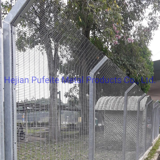 Powder Coated 358 Mesh Airport Perimeter Security Fencing