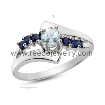 Custom Sapphire 925 Sterling Silver Rings