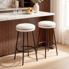Modern Bar Chair with Customizable Fabric Upholstery