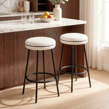 Modern Bar Chair with Customizable Fabric Upholstery