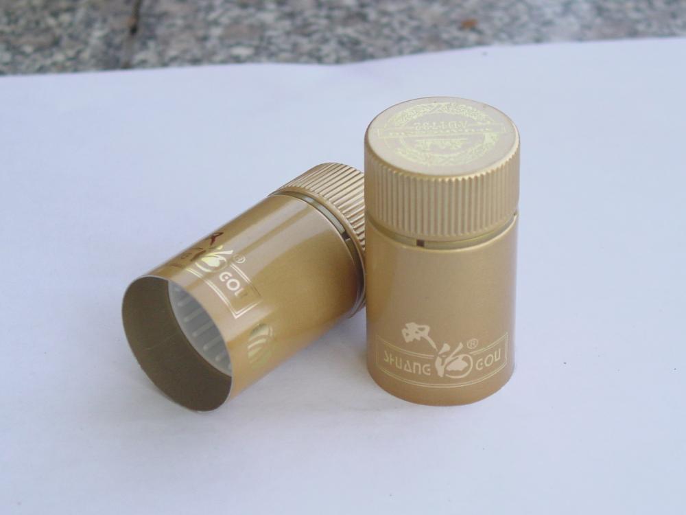 Non refillable bottle closures 30x44mm