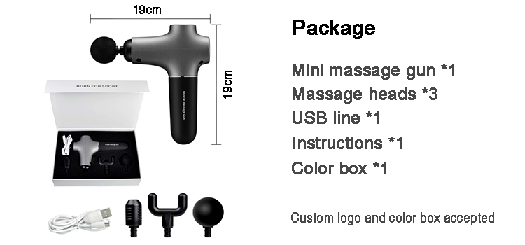 Newest 3 Massage Heads Ladies Mini Muscle Massage Gun, Deep Tissue Percussion Muscle Massager Fascia Gun