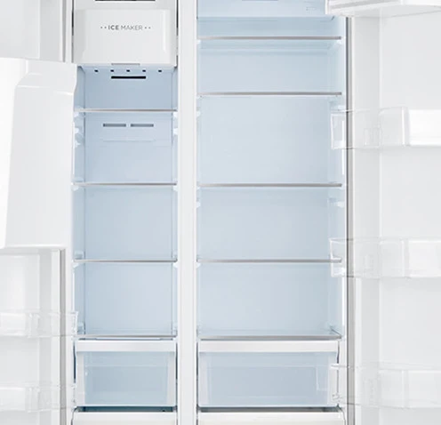 Smad OEM 26.3 Cu. FT Side-by-Side Door Refrigerator for Home Use Larder Fridge