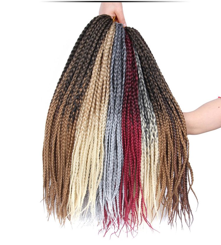 AliLeader Wholesale Price Synthetic Braiding Hair Extension Crochet Box Braid For Women