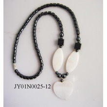 Hematite pearl Shell Necklace