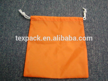 Non-woven fabric string packaging bag in orange color