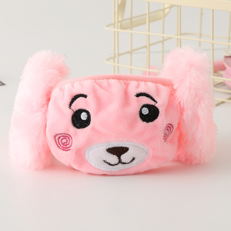 wholesale new children cartoon cute ear plush bear students 2 in 1 thermal