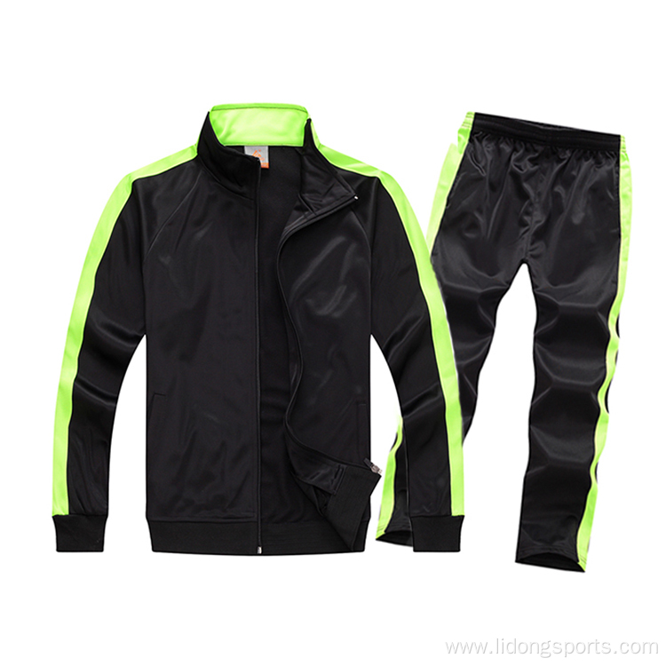 Wholesale Men Sport Winter 100% Polyester Black Tracksuit