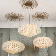 Chain lighting hotel decoration stainless steel chandelier