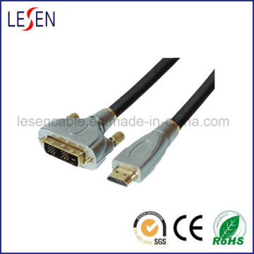 HDMI 19-Pin Plug to DVI Plug Digital Cable