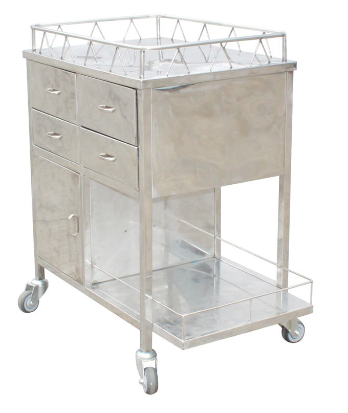 Medical Hospital Dressing Stainless Steel Trolley