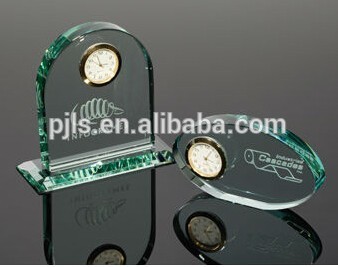 desktop crystal glass clock table gifts