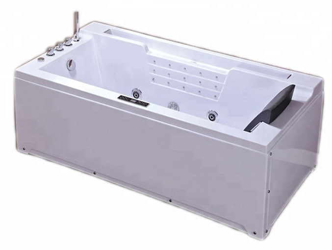 Oval Shaped Bathtubs Rectangular Hot Spa Tub with Air Bubble Function