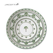 White Porcelain Dinnerware Set: Plates, Tea Cup and Saucer