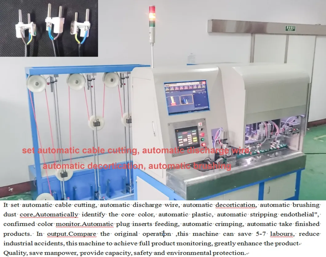 Simi-Automatic 3 Pins VDE Plug Insert Crimping Machines