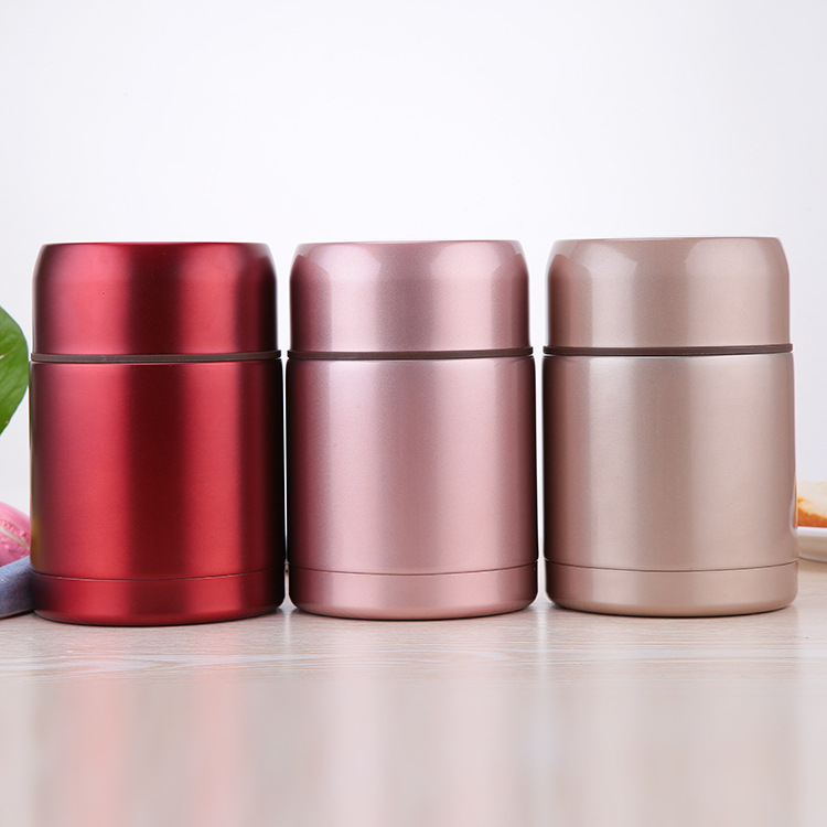 1L/800mL Double wall Vacuum food flask Thermos Stainless steel Insulated Food Jar with spoon