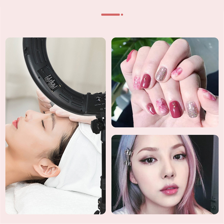 New OEM  photography studio light stand lamp 60W rechargeable flexible tripod camera phone makeup18 inch led light ring