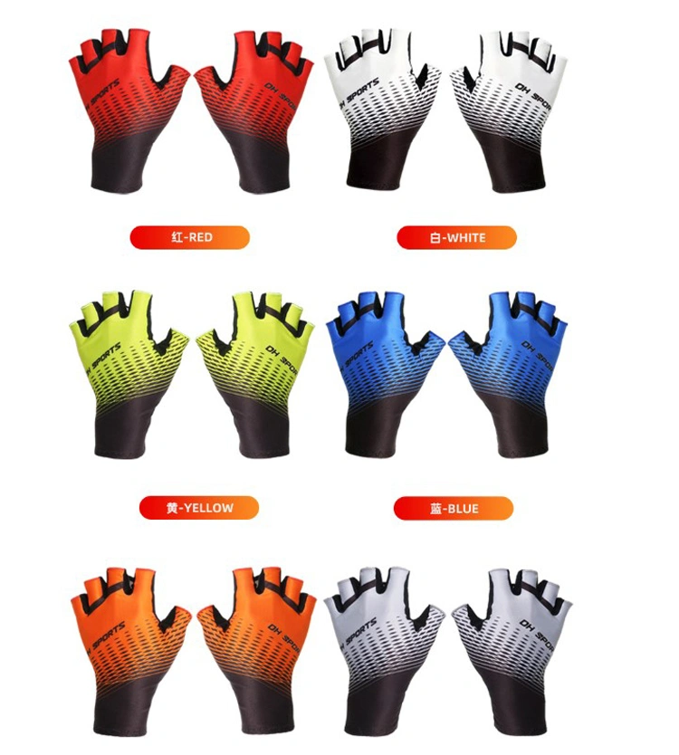 Wholesale Sunscreen Breathable Sweat-Absorbent Non-Slip Unisex Cycling Half-Finger Motorcycle Gloves