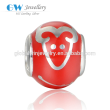 Hot Sale Birthstone Enamel 925 Sterling Silver Charms Bracelet Charms