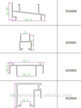 Columbia profile, aluminum profile for Columbia market