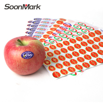 Customized food packaging adhesive sticker fruit label