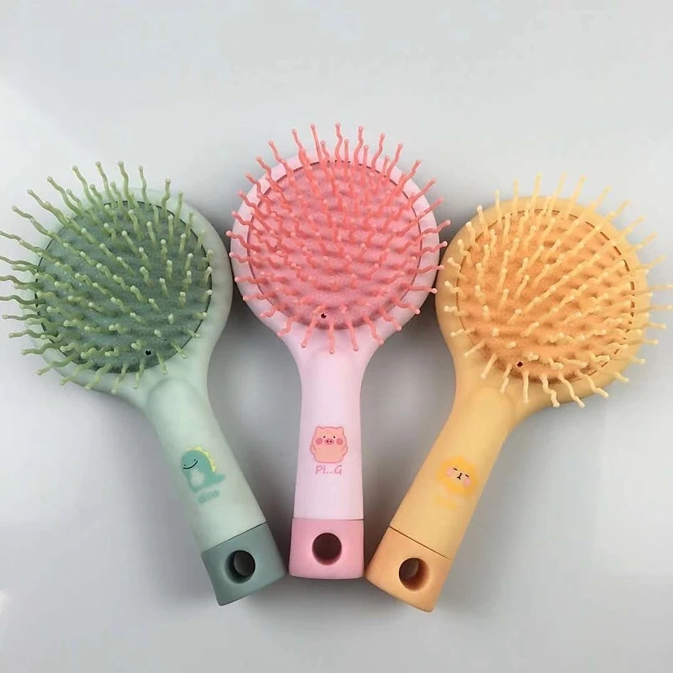 Wholesales Pink Pastel Plastic Hairbrush Detangling Paddle Brush