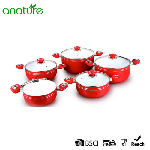 Paduan Aluminium Ceramic 10Pcs Sauce Pot