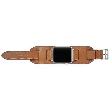 For Apple Watch,leather Light Brown cuff watch band for apple watch 42mm 38mm
