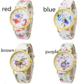 Fashion Colorful Leather Watch untuk Wanita