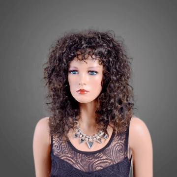 wholesale cheap brown kinky curly  long hair wigs synthetic hair wigs for  black women