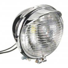 12V Universal Motorcycle LED Headlight Assembly with Chrome Case