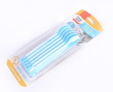 6Pcs Baby Feeding Spoons with Suction Card Packing