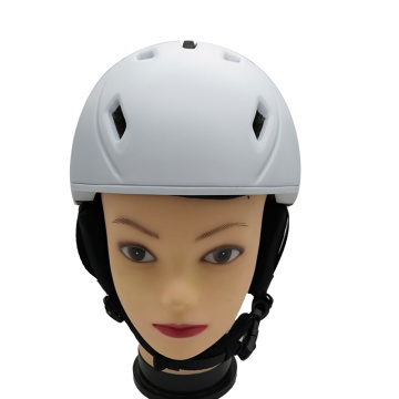 White womens Protective snowboarding helmet.