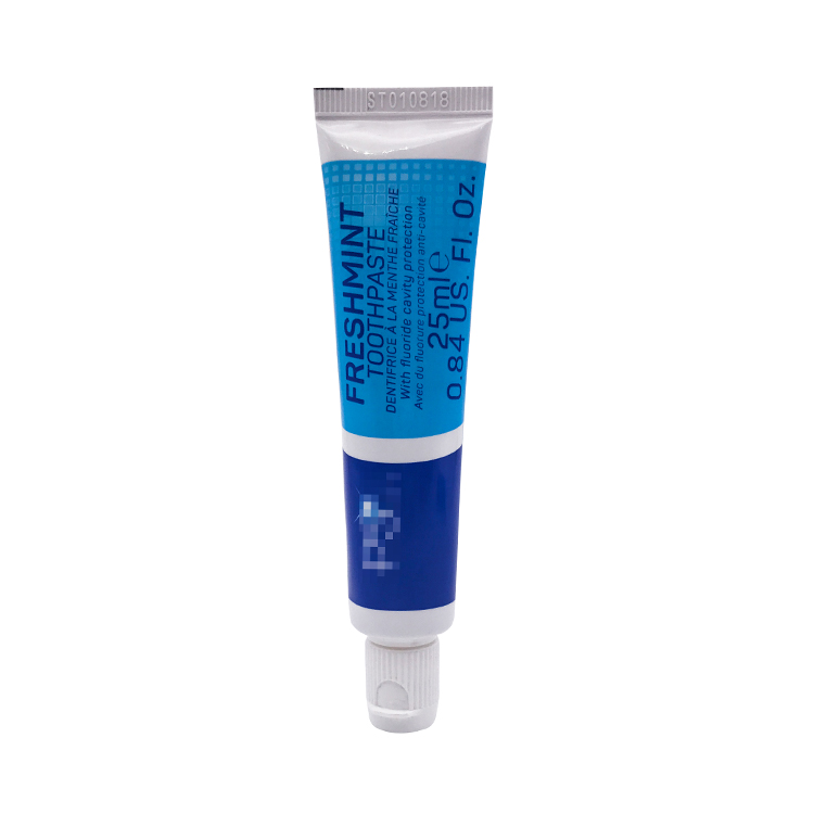 25ml fresh breath mint toothpaste with fluoride cavity protection