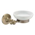 Old-school style brushed brass soap holder pocerline