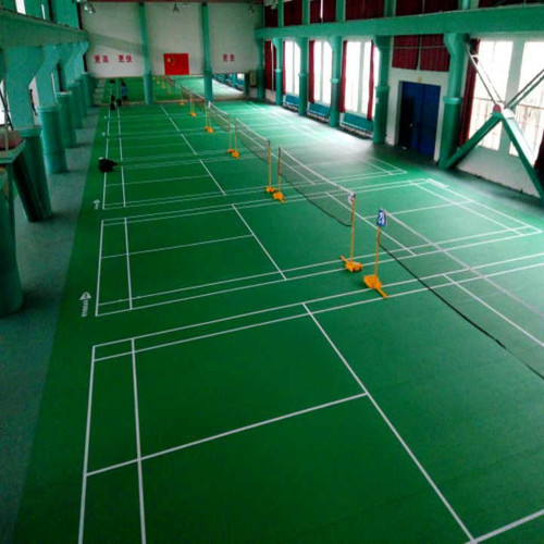 Tapete de piso sintético interno para badminton Shuttle Court Green