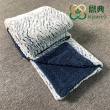 Grace Faux Rabbit Fur Back Brush Blanket