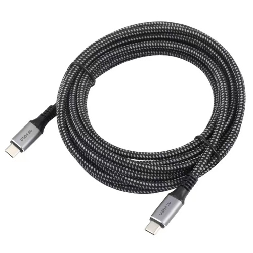 100W Şanzıman USB4.0 Naylon Örgü Veri Kablosu