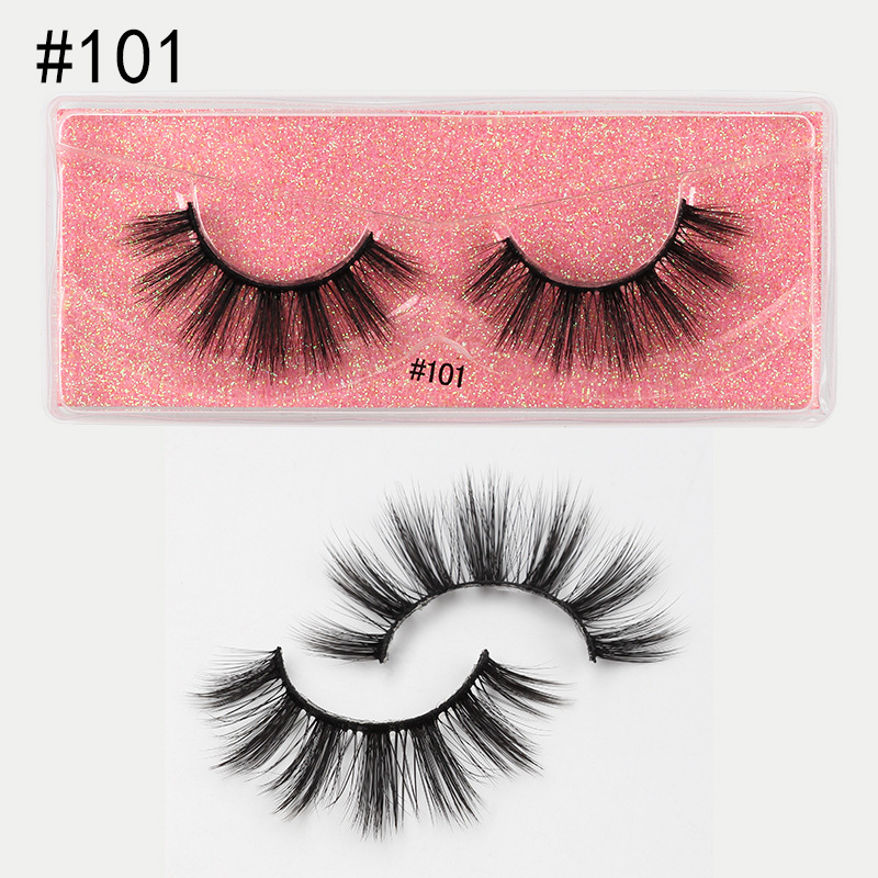 5 Colors Glitter box 3D mink false eyelashes handmade wholesale cosmetics eyes makeup beauty