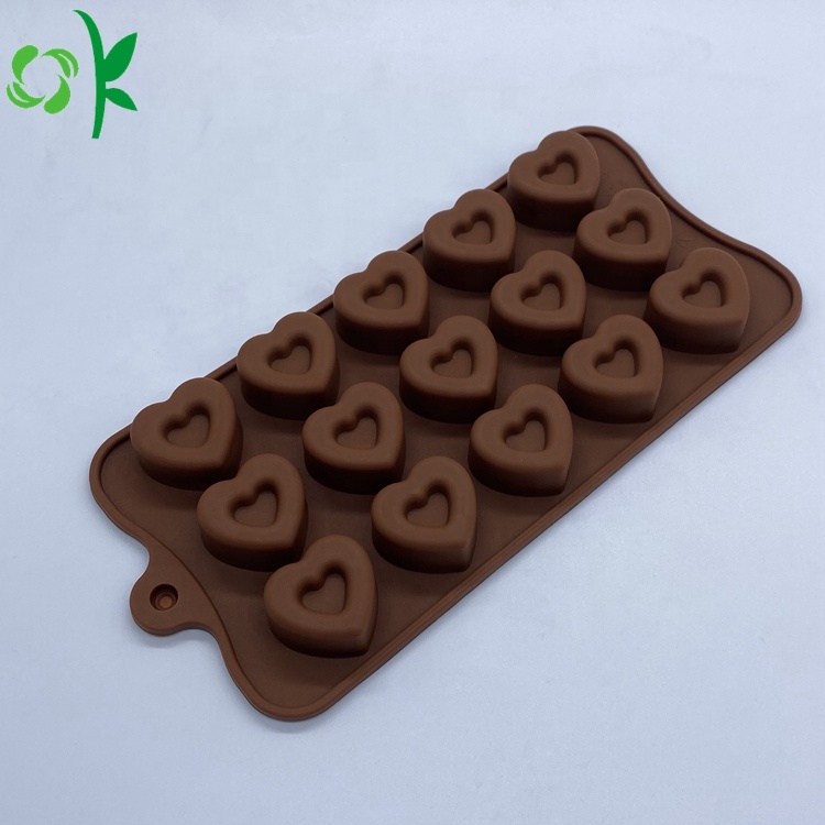 قوالب صابون الشوكولاتة السيليكون على شكل قلب مخصص