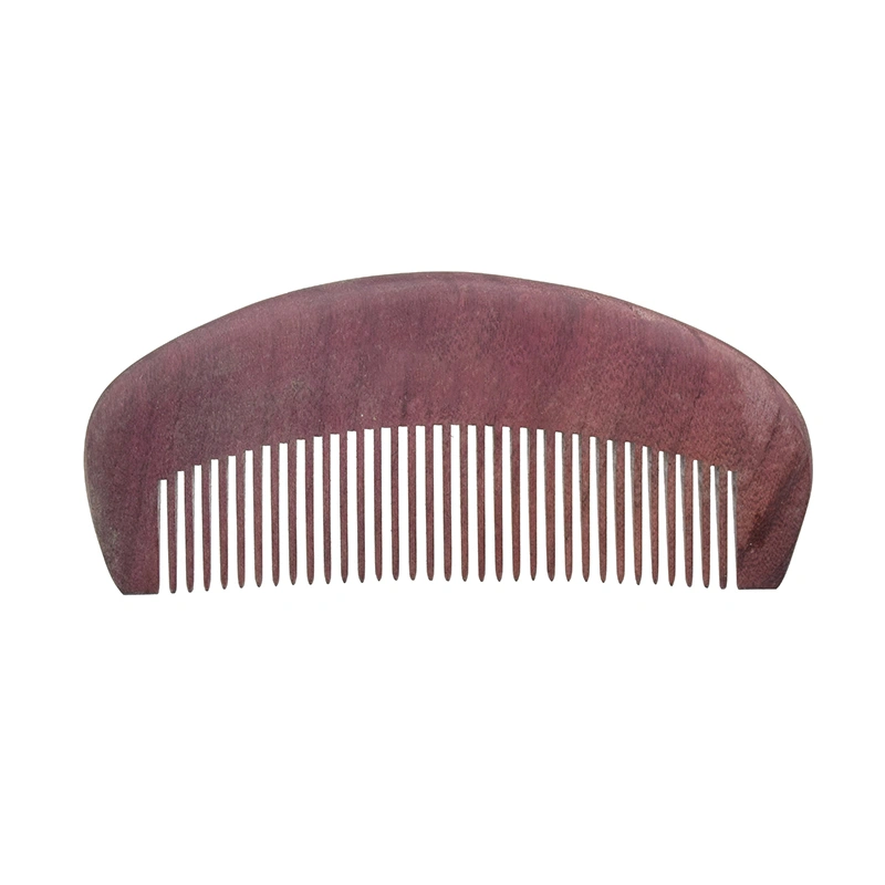 Customized Logo Highest Quality Wood Half-Round Comb Portable Sandalwood Beard Wooden Comb