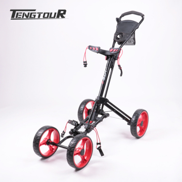 Hot Customized Foldable Golf Cart - Red Black