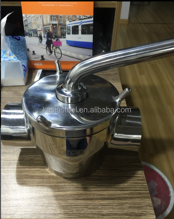 Sanitary Stainless Steel Valve Hand operated Threaded Welded Plug Valve