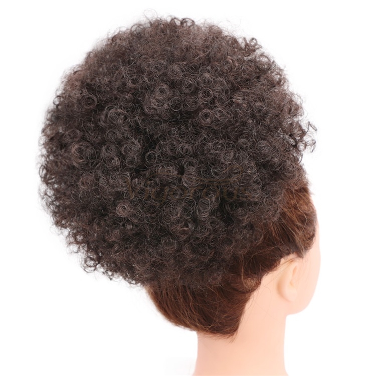 Vigorous Afro Puff Drawstring Ponytail Human Hair Kinky Ponytail for Black Women Clip in African American Short Curly Extension
