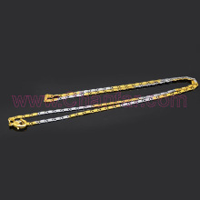 New arrival double gold and silver color necklace chains jewelry