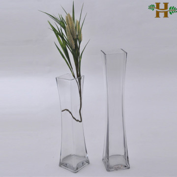 clear rectangle tall glass vases for centerpieces, clear tall wedding glass vases