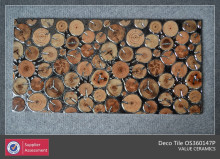 shiny wall decor tile,porcelain high polished tile,wood look porcelain tile