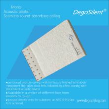 Acoustic plaster with Perforated plasterboard spray ceiling